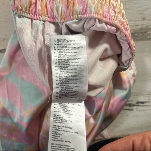 Adidas Originals Women’s Satin Wide Leg Pants Multicolor Pink Size Medium GL6423 - Picture 11 of 11